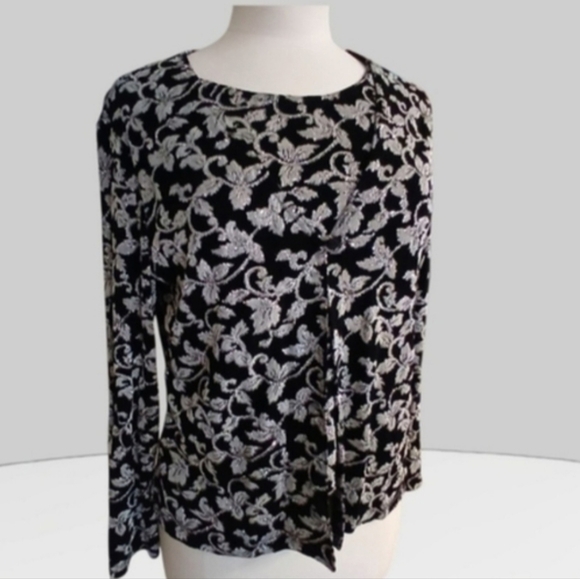 Connected Silver & Black Top - Picture 3 of 12